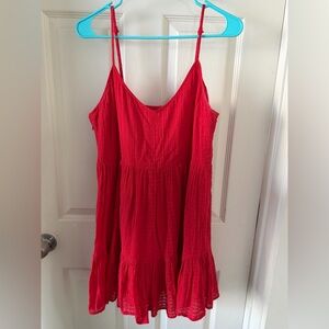 Vibrant Red Sleeveless Dress